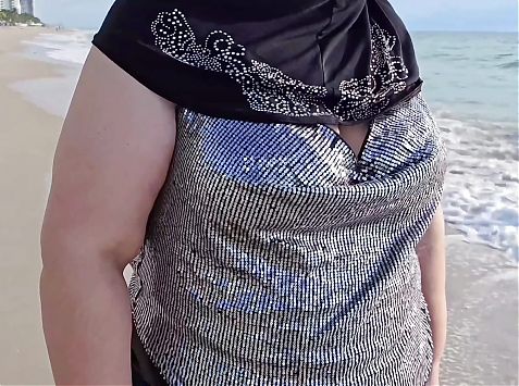 Went to the beach and got my pussy licked - jamdown26 - BBW SSBBW, big fat ass hijab Pawg Milf, big butt, thick ass, bust a nut